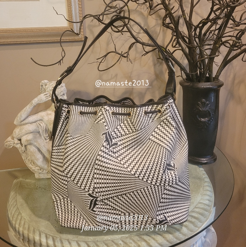 L.A.M.B. by Gwen Stefani Broadgate Samburu Hobo Bucket Bag Designer #71 - Picture 5 of 13